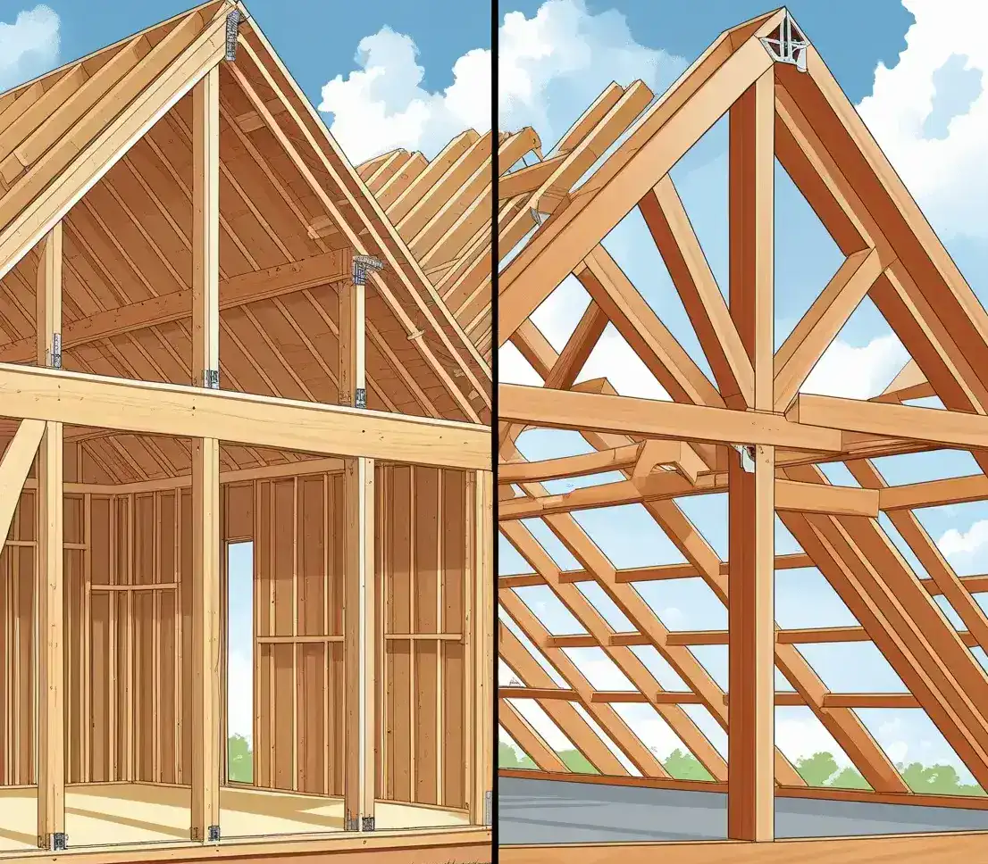 Stick-Built vs Truss Built Roof