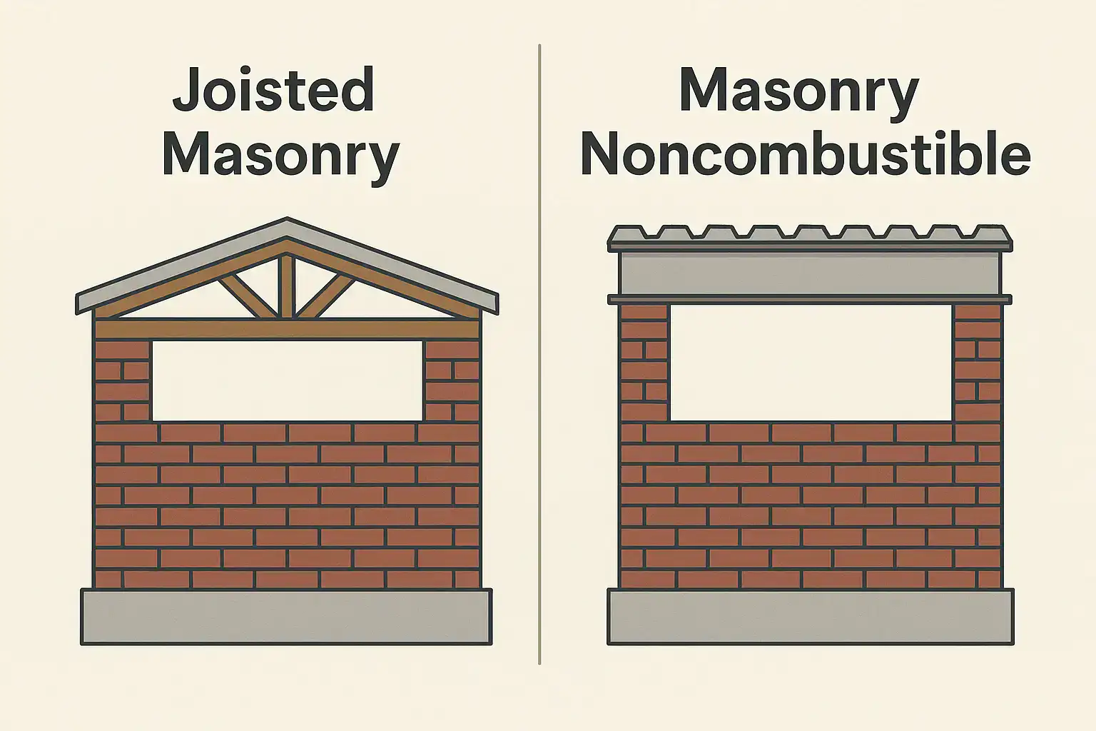 Joisted Masonry vs Masonry Noncombustible