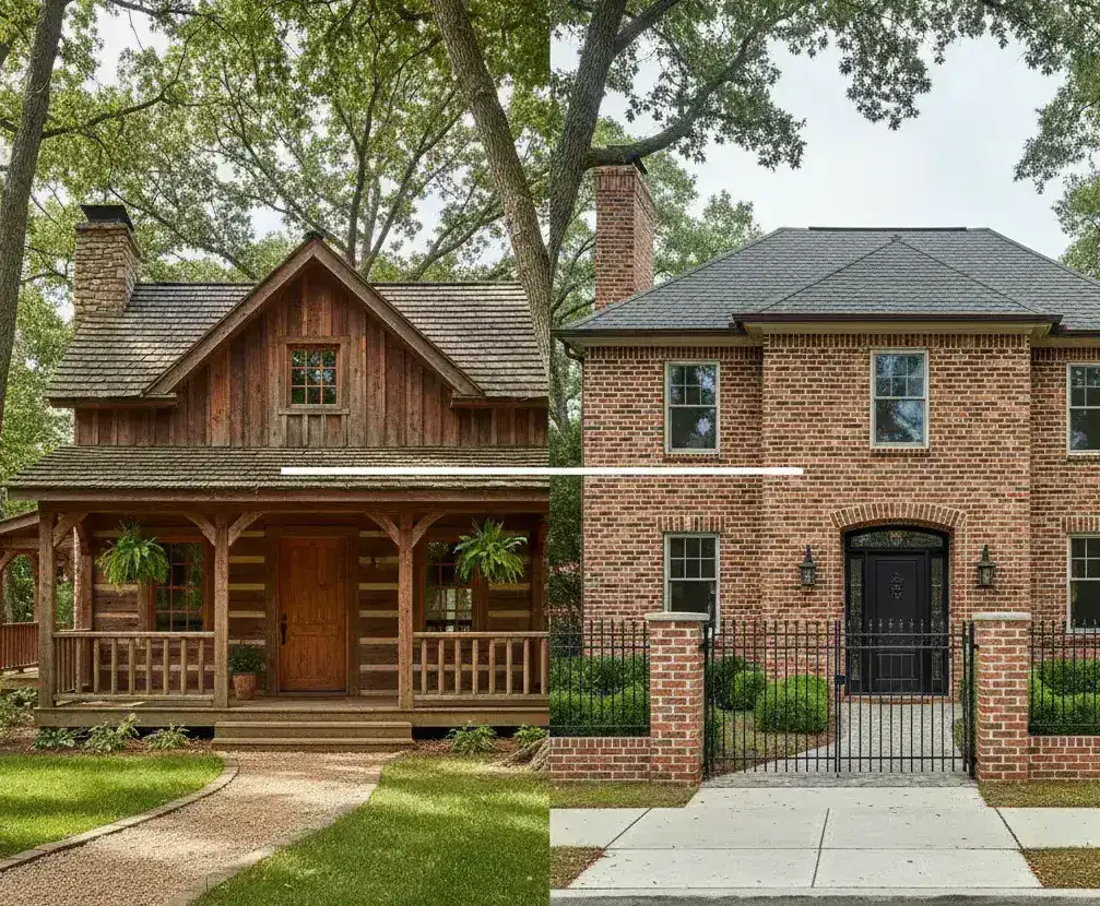 Wood vs. Brick Houses