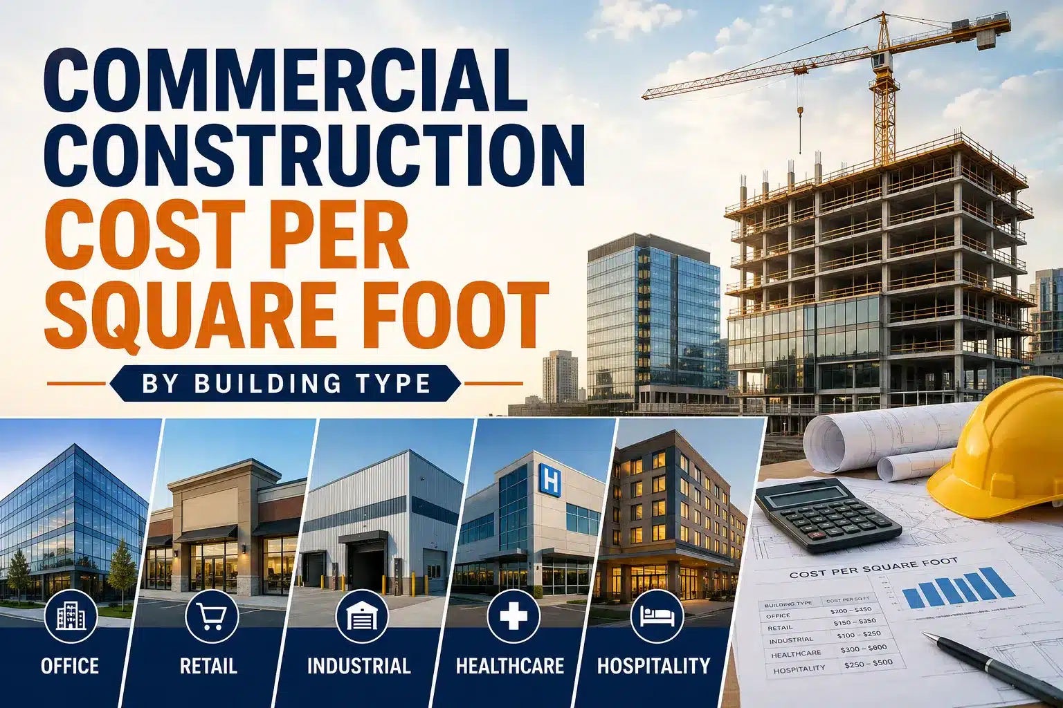 Commercial Construction Cost Per Square Foot by Building Type